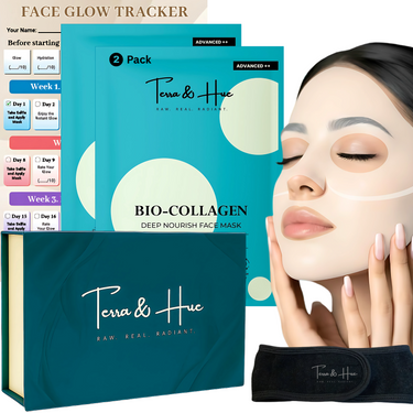Terra & Hue Glass Skin Bio Collagen Mask, Pack of 2